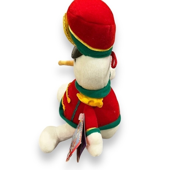 Tagged 1999 8" Snowden Plush Snowman Drum Major Ornament Christmas Beanie Target - Picture 5 of 13